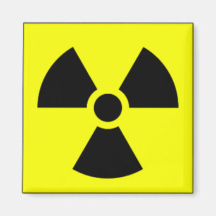UtstrålningsTrefoil undertecknar symbolvarning Magnet
