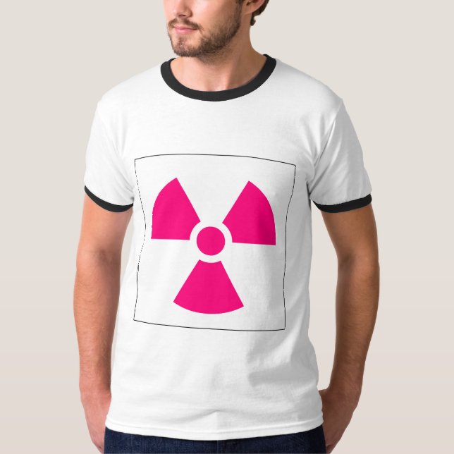 UtstrålningsTrefoil undertecknar symbolvarning T Shirt (Framsida)