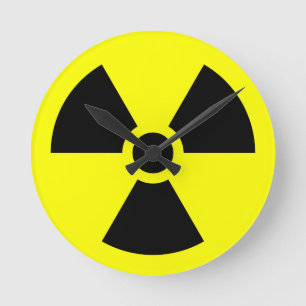 UtstrålningsTrefoilsymbol Rund Klocka