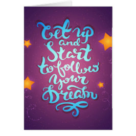 Utstyrsel och start som följer dina drömmar hälsningskort