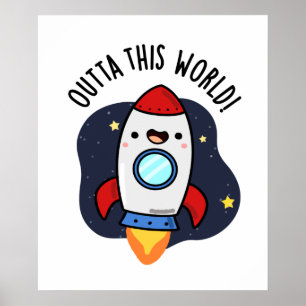 Utta den här världens underliga Rocket Pun Poster