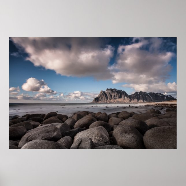 Uttakleiv Lofoten-öarna Poster (Framsidan)
