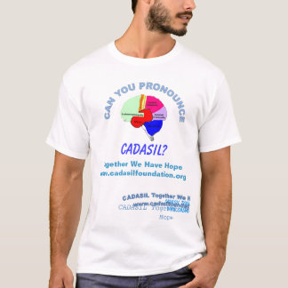Uttala CADASIL med namn av ord på hjärna T-shirt