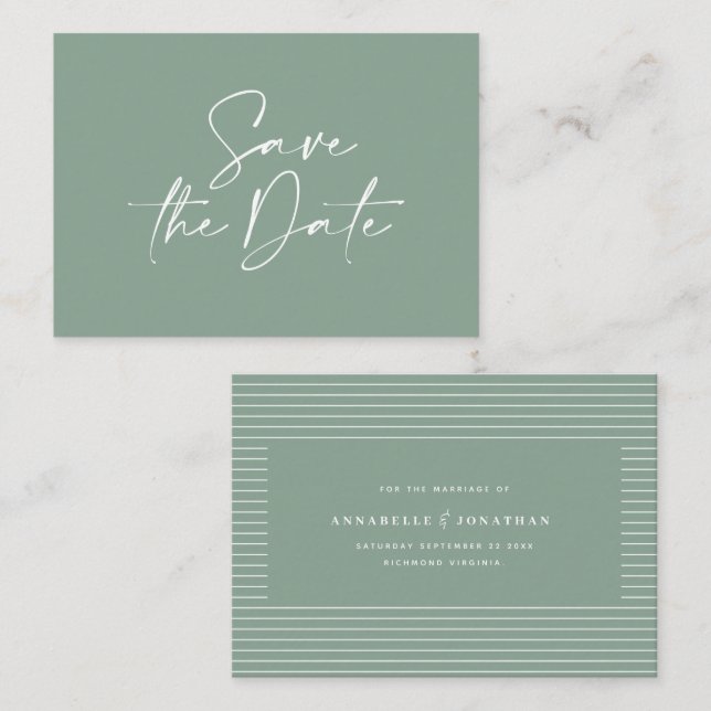 uttalande av bröllop i handskriven form av budget anteckningskort (Fram/baksida)