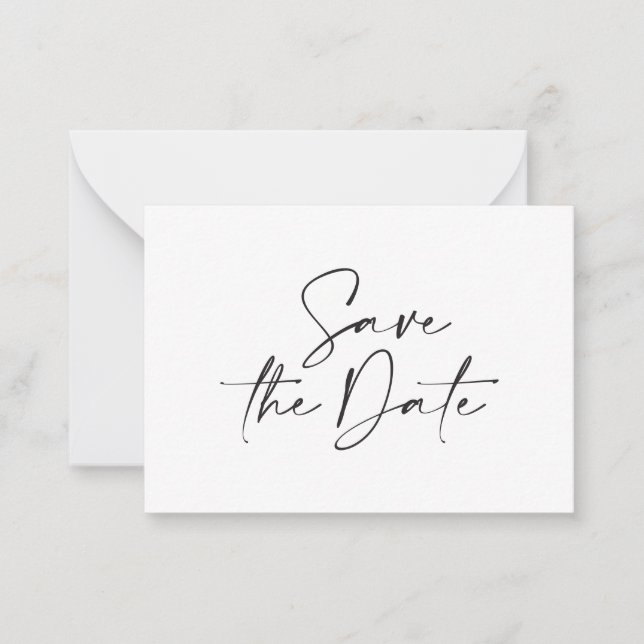 uttalande av bröllop i handskriven form av budget anteckningskort (Framsida)