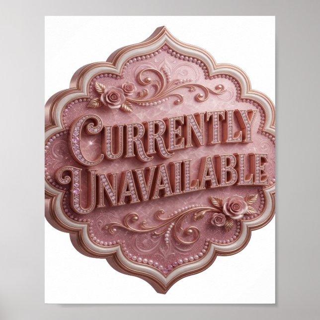 Uttalande Rosa EJ TILLGÄNGLIGT Poster (Framsidan)