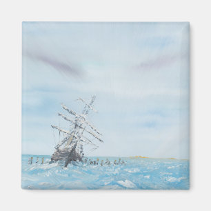 Uttålighet som fångas av Antarcticisen. Målat Magnet
