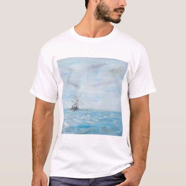 Uttålighet som fångas av Antarcticisen. Målat T Shirt (Framsida)