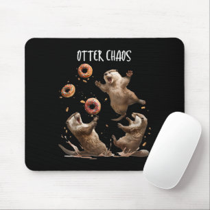 Utter Chaos Rolig Bagel Stridande Havsutter Puns A Musmatta