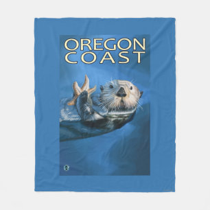 Utter för Oregon kustenhav Fleecefilt