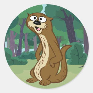 Utter för skogsvaktarestack Reggie Runt Klistermärke