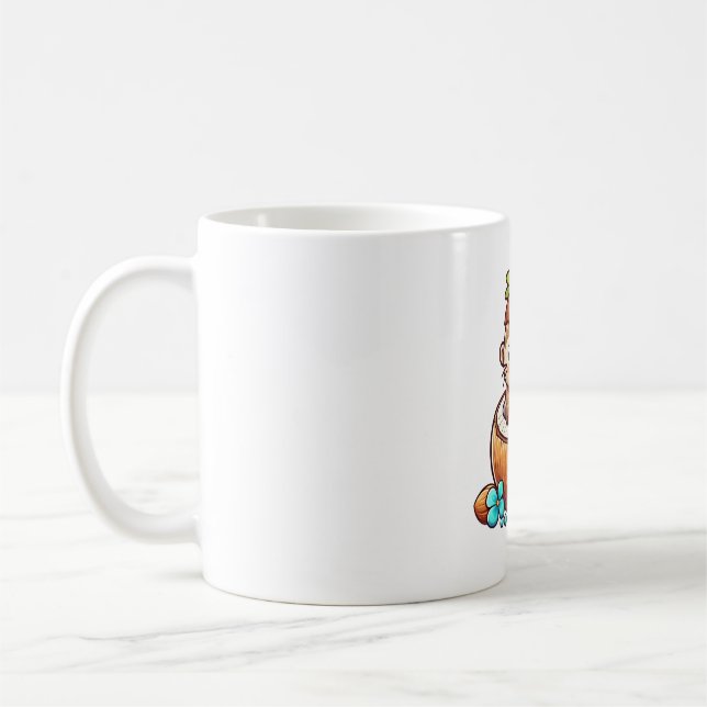 Utter Kokosnöt Söt Konst  Kaffemugg (Vänster)