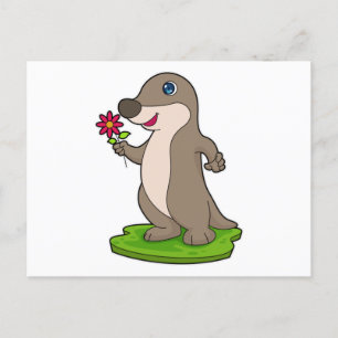 Utter med blomma vykort