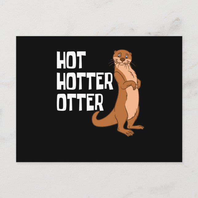 Utter och havsuttrar varma varmare utter helg vykort (Framsida)