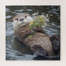 Utter som flyter med bukett av vilda blommor
