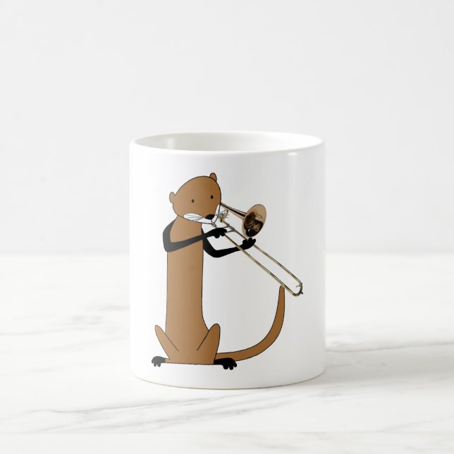 Utter som leker trombonen kaffemugg (Center)