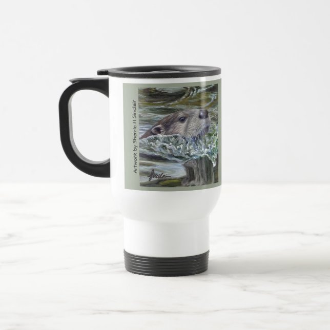Uttermetalltravel mug resemugg (Vänster)