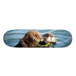 Uttervalp och mor med kelp mini skateboard bräda 18,5 cm