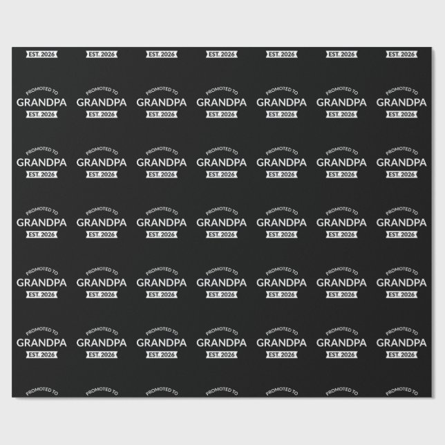 Uttnämnd till farfar Est. 2026 II Presentpapper (Platt)