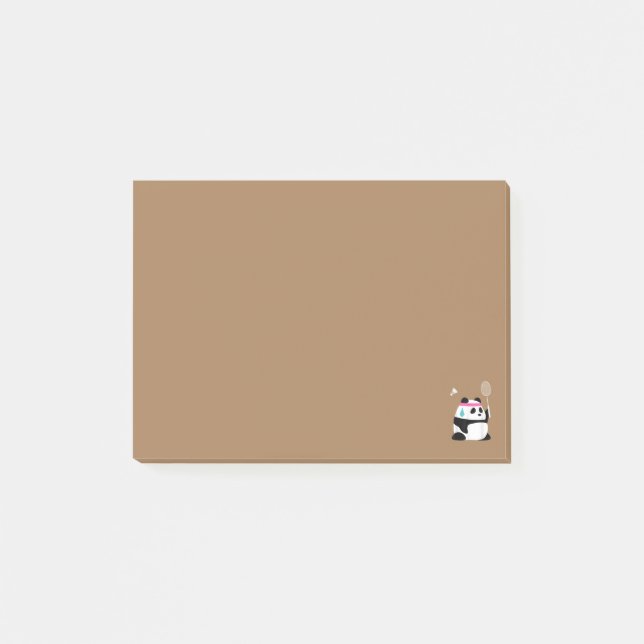 Uttömd badminton panda rolig söt post-it block (Framsida)