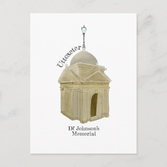 Uttoxeter Dr Johnson-minnesmärket Vykort (Framsida)