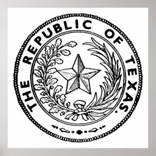 Utträda ur republiken av den Texas affischen Poster