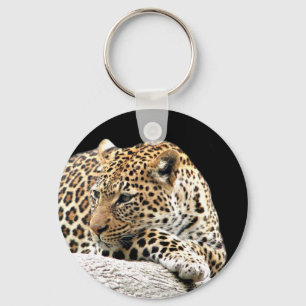 Uttråkad leopardkeychain nyckelring