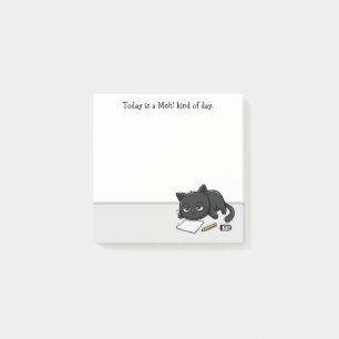 Uttråkad svart katt, meh! Den här typen av dag Post-it Block