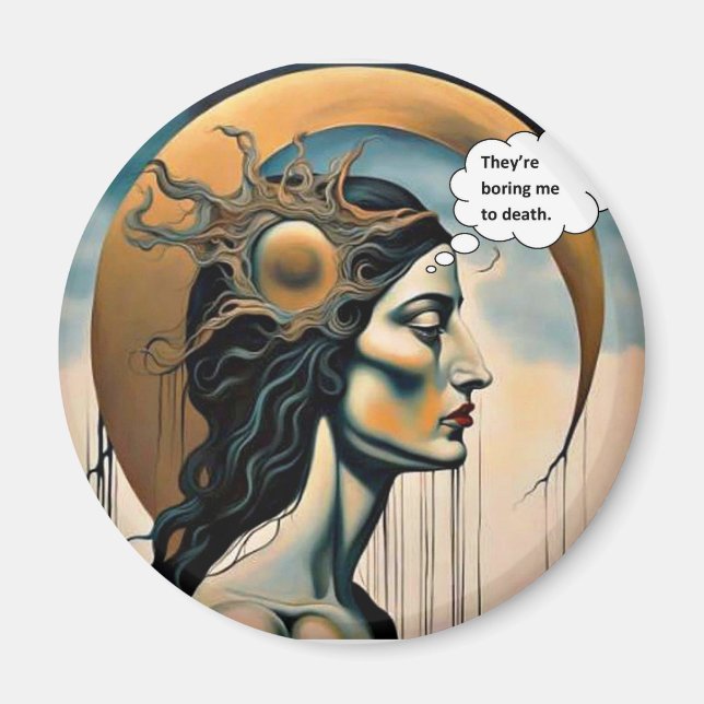 Uttråkad till döds magnet (Framsidan)