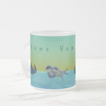 Uttrar som leker vatten