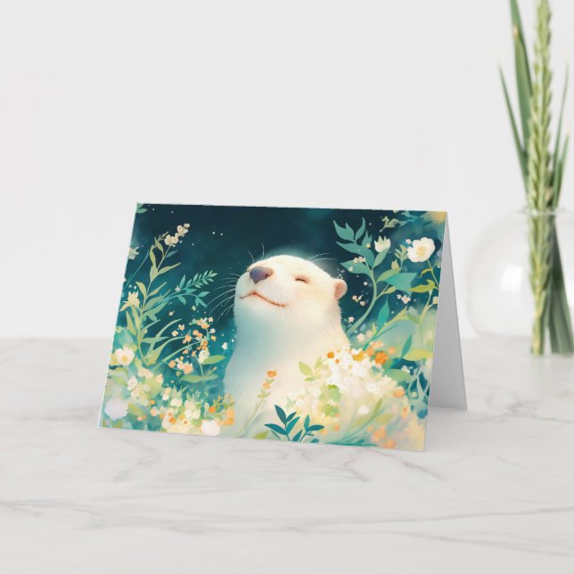 Uttrars Promenad Genom Den Blommande Lövhyddan Kort (Framsida)