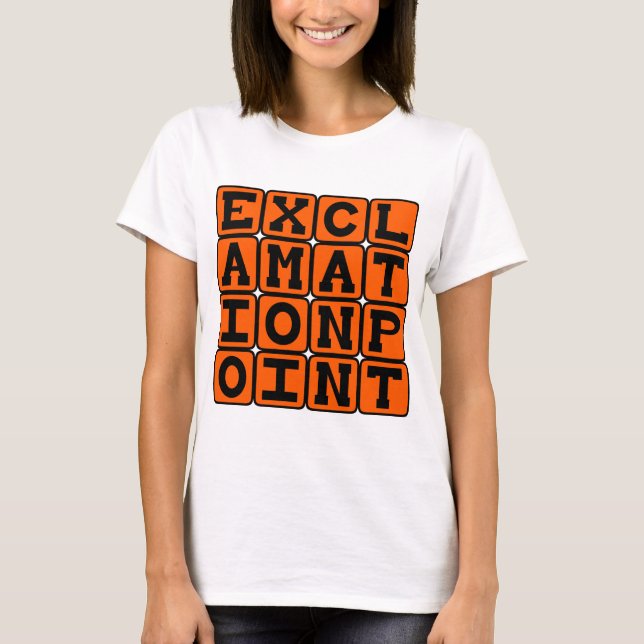Uttropstecken, Typ av skiljetecken T-shirt (Framsida)