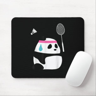 Uttröttad badminton panda rolig söt musmatta