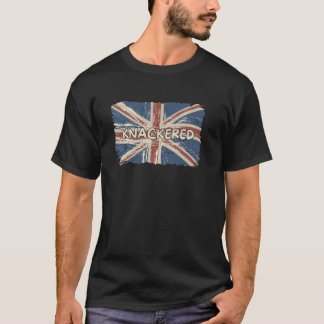 Uttröttad brittisk slang Union Jack slitna flaggan T Shirt