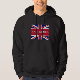 Uttröttad England Union Jack brittisk slang Hoodie