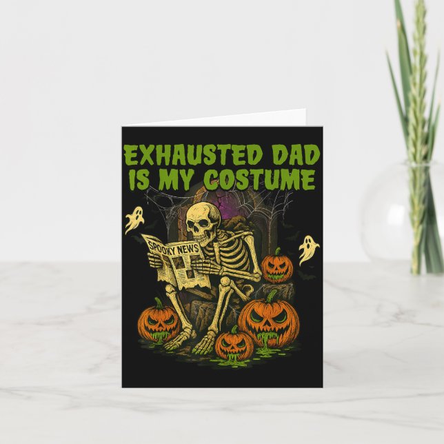 Uttröttad Pappa Är Min Kostym Rolig Matchande Papp Kort (Framsida)