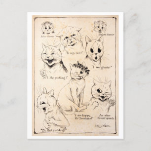 Uttryck av olika katter, Louis Wain Vykort