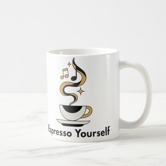 Uttryck dig själv i espresso  kaffemugg (Höger)