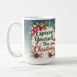 Uttryck dig själv i jul kaffemugg