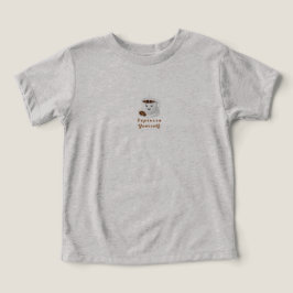 Uttryck dig själv – Rolig leende kaffekaffe T-shir T Shirt