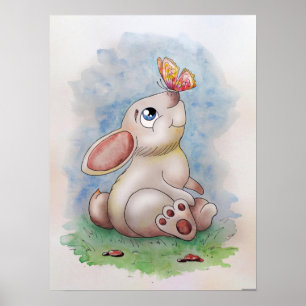 UTTRYCK FÖR BABY NURSERY FÖR ELEFANT WATERFÄRG POSTER