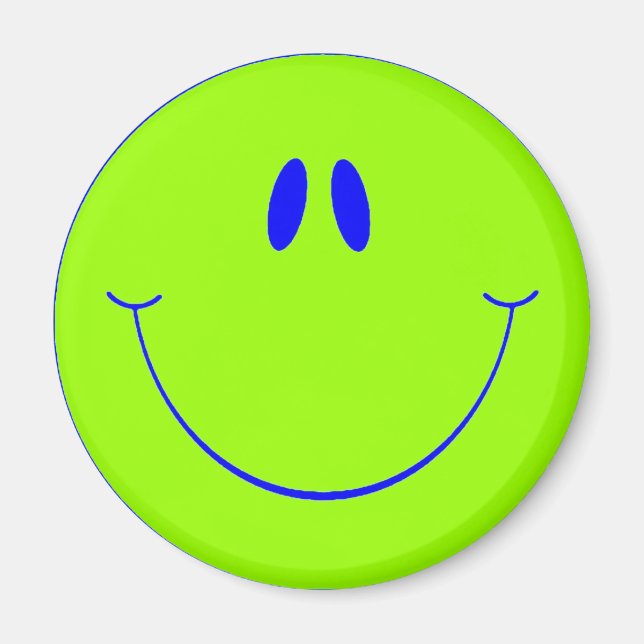 UTTRYCK FÖR TECKNADEN lycklig FÖR SMILEY FACE 2 Magnet (Framsidan)