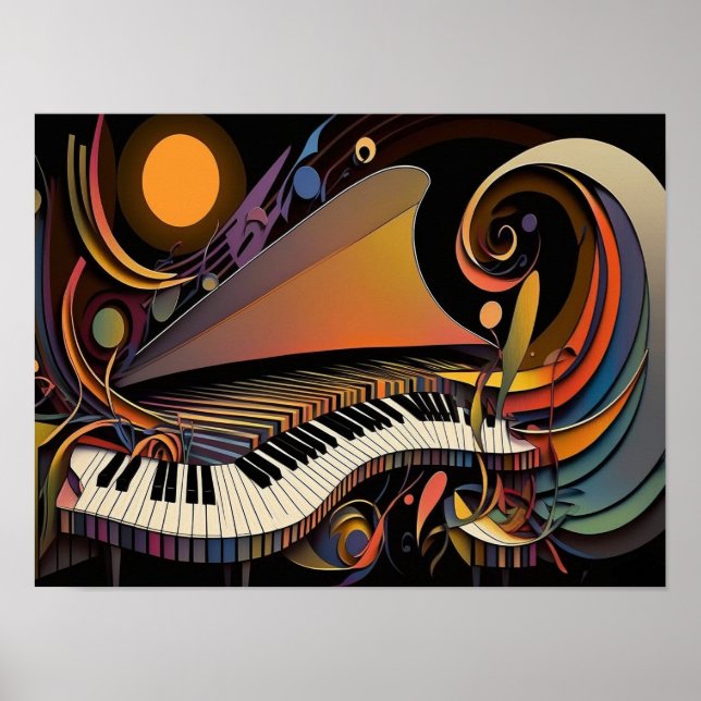 Uttryck från Jazz Wall Bild Poster (Framsidan)