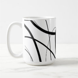 Uttryck i svartvitt kaffemugg