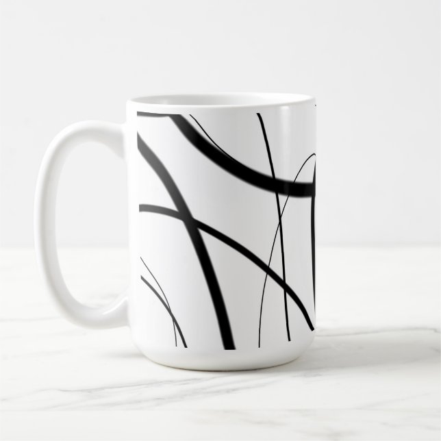 Uttryck i svartvitt kaffemugg (Vänster)