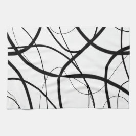 Uttryck i svartvitt kökshandduk