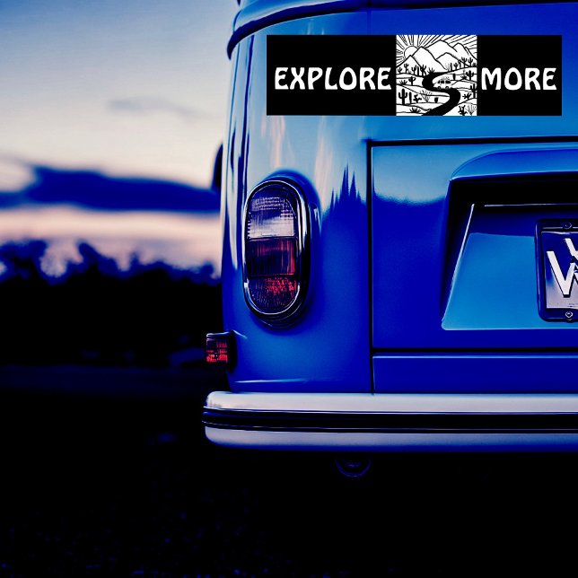 UTTRYCK MER FELA RVing-kamper Bildekal (EXPLORE MORE vanlife camper RVing Bumper Sticker
)
