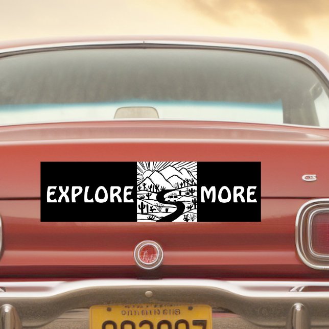 UTTRYCK MER FELA RVing-kamper Bildekal (EXPLORE MORE vanlife camper RVing Bumper Sticker
)