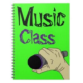 uttryck själv, anteckningsbok för musikklass