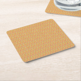 Uttryck Stil med kraftig Orange och Gult Underlägg Papper Kvadrat